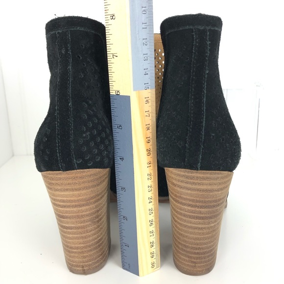 Lucky Brand Larise Perforated Black Bootie 11 - Picture 5 of 8